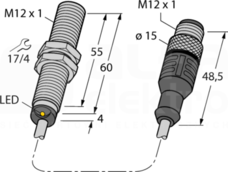 BI2U-MT12E-AD4X-0,3-RS4.23/XOR Czujnik indukcyjny
