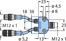 VB2-FKM-RKC-RSC572-0,5M-0,5M Akcesoria dla systemów sieciowych