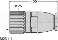 FW-M23ST19Q-G-LT-ME-XX-10 M23 19P Wtyk męski prosty