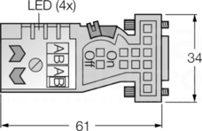FW-D9TLEDKU9XX-G-FC-ME-SH-8,5 Złącze męskie proste specjalne