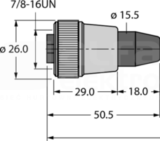 RKM52-2-RSM52 Kabel zasilający 5-polowy