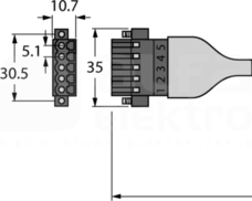 CBC5-5711-0,5M Kabel magistrali dla CAN