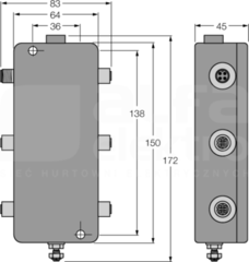 JBBS-48SC-E413/3G Rozdzielacz 4-kanałowy IP67