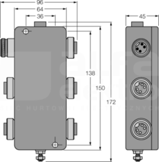JBBS-48-M413/3G Rozdzielacz 4-kanałowy IP67