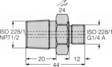 PCV-N1/2A4 Adapter do czujników
