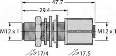FK FS8/M12 Izolator przepustowy