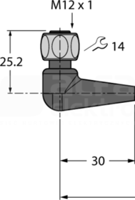 WKH4.4-10/TFG złącze M12 Przewód czujnikowy