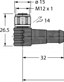 WKCV8T-5/TFW Przewód czujnikowy 8-polowy