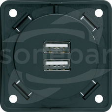 INTEGRO 2xUSB antracyt Gniazdo USB