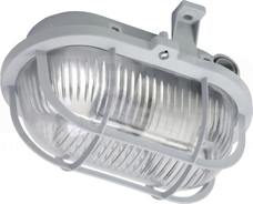 OVAL 60W E27 IP44 Oprawa żarówkowa popiel