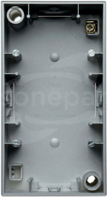 S.1 aluminium mat Puszka natynkowa 2x