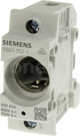 NEOZED D02 1P 63 A 400VAC 250VDC Podstawa bezpiecznikowa