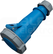 AM-TOP 32A/3P 6h 230V IP67 Gniazdo przenośne 1-częściowe z zaciskami śrub.