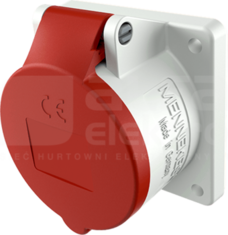 16A/5P 6h 400V IP44 Gniazdo tablicowe proste z zaciskami śrubowymi