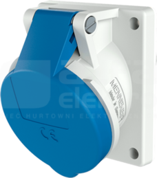 16A/3P 6h 400V IP44 Gniazdo tablicowe skośne z zaciskami śrubowymi