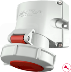 32A/5P 6h 400V IP67 Gniazdo naścienne