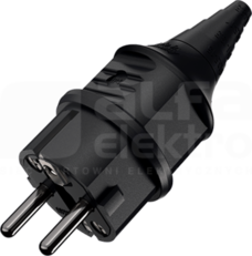 16A/2P+E 230V czarny IP44 Wtyczka uniwersalna