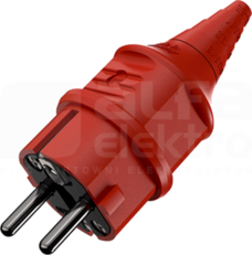 16A/2P+E 230V czerwony IP44 Wtyczka uniwersalna