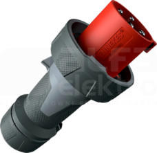 POWERTOP XTRA 125A/4P 6h 400V IP67 Wtyczka z zaciskami śrubowymi nikiel