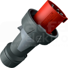 POWERTOP XTRA 125A/5P 6h 400V IP67 Wtyczka z zaciskami śrubowymi nikiel