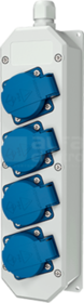 4xSCHUKO 16A/230V Listwa do montażu na ścianę