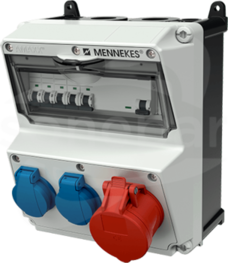 AMAXX 1x16A(CEE)+2x16A/230V SCHU, 2-rzędowa, IP44 Rozdzielnica budowlana