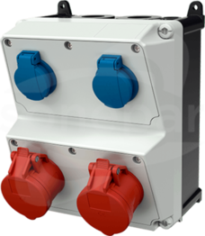 AMAXX 16/5 + 2xSchuko IP44 2-rzędowa Rozdzielnica gniazdowa