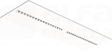PARABOLIC SLIN LED 20W 1749lm 8TW DALI biały Oprawa LED 300x1200