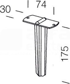 SPIKE 119 czarny Kołek