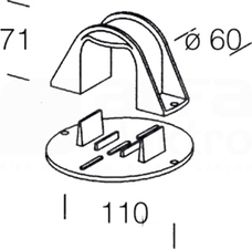 POLE SUPPORT 120 czarny Uchwyt na słup