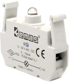 B7 12-30VAC/DC niebieski Element świetlny przycisku LED