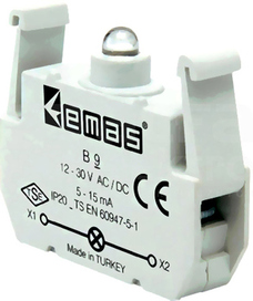 B9 12-30VAC/DC zielony Element świetlny przycisku LED