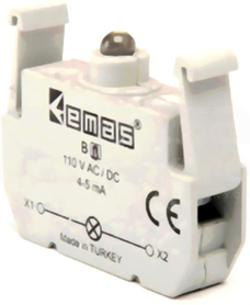 BB 100-230VAC/DC bezbarwny Element świetlny przycisku LED