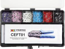 KIT-CEF01F 0,25-1,5mm2 standard F Zestaw izolowanych końcówek tulejk.z praską CEFT01