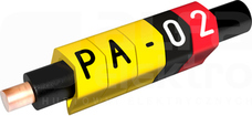 PAZ-02/3 żółty 0 (500szt) Oznacznik do przewodów dysk