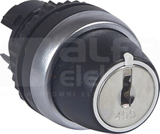 OSMOZ czarny Główka przycisku z kluczem trzypozycyjny