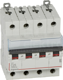 DX3 4P C25A 6kA Wyłącznik nadprądowy