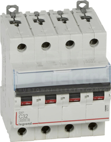 DX3 4P C32A 6kA Wyłącznik nadprądowy