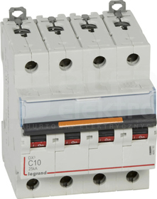 DX3 4P C10A 25kA Wyłącznik nadprądowy