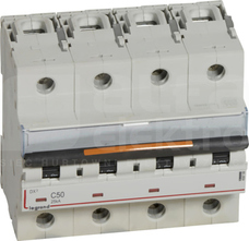 DX3 4P C50A 25kA Wyłącznik nadprądowy