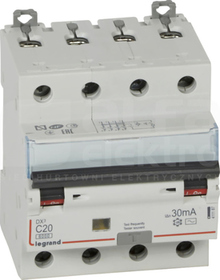 P-314 C20A 30mA typAC 4P DX3 Wyłącznik różnicowo-nadprądowy