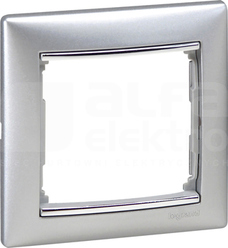VALENA aluminium/srebro Ramka pojedyncza