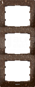 SISTENA/L corian cocoa brown Ramka potrójna pionowa