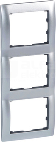SISTENA/L metal aluminium Ramka potrójna pionowa
