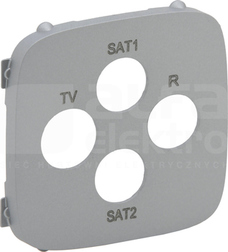 VALENA ALLURE aluminium Plakietka gniazda TV-RD-SAT-SAT