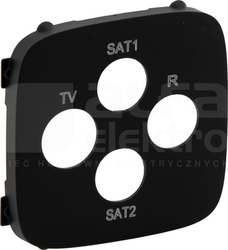 VALENA ALLURE czarny Plakietka gniazda TV-RD-SAT-SAT