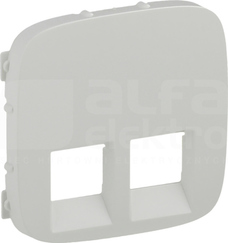 VALENA ALLURE 2xRJ45/2xRJ11 biały Plakietka gniazda