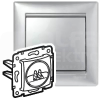 VALENA aluminium Gniazdo głośnikowe