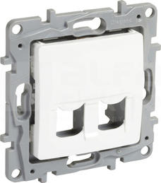 NILOE 2xRJ45 KEYSTON biały Adapter