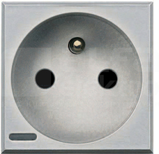 AXOLUTE 2P+Z 16A aluminium Gniazdo